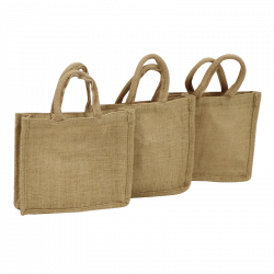 Jute tas 23 cm x 20 cm